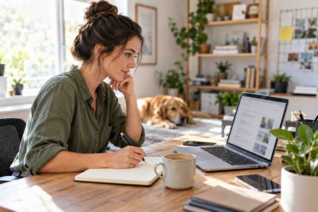 Website owner planning and researching content